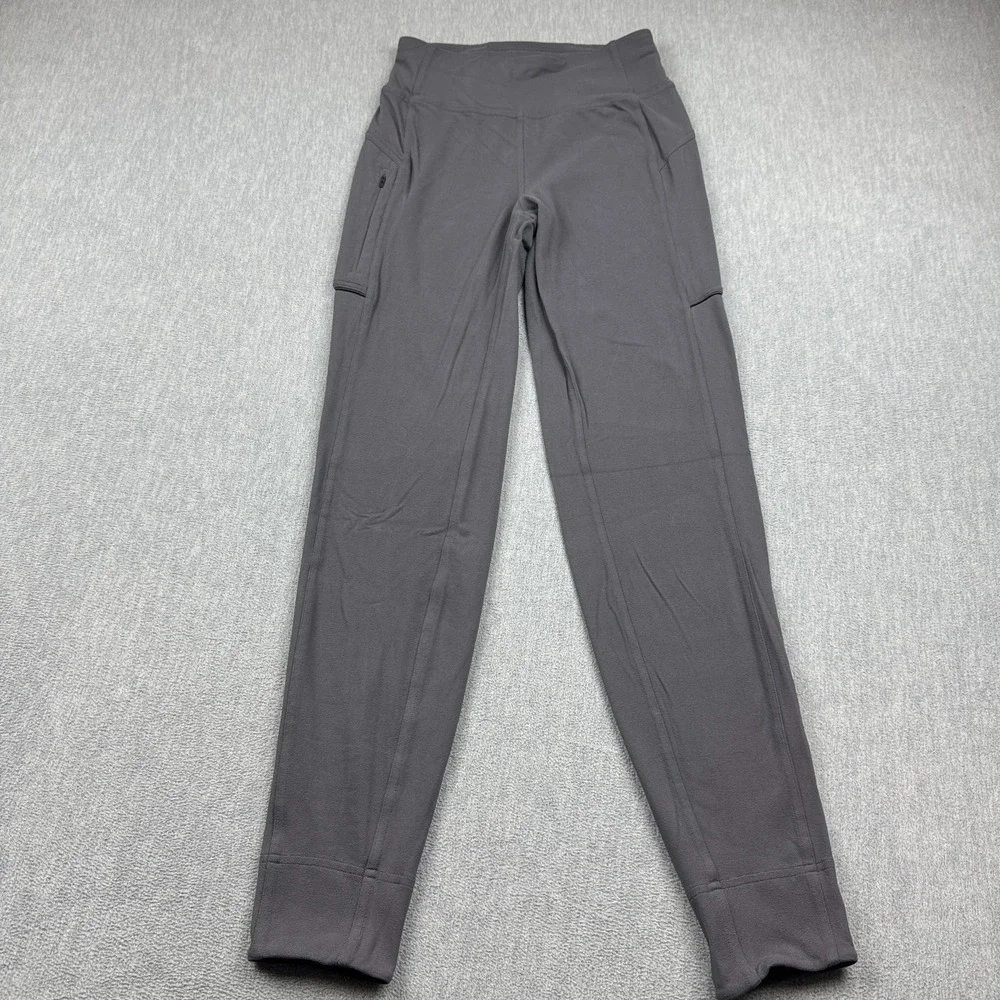 Lululemon Jogger Womens 2 Gray Run On Stretch Elastic Pocket Workout Gym Running